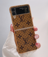 Luxury Patterned Z Flip Case with Gold Frame –for Samsung Z Flip