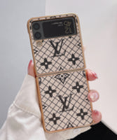 Luxury Patterned Z Flip Case with Gold Frame –for Samsung Z Flip