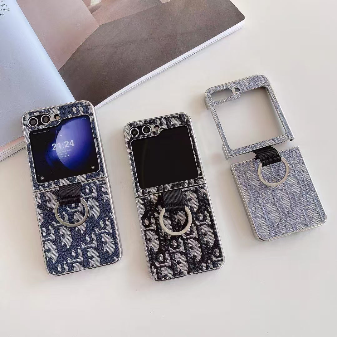 Designer-Inspired Fabric Ring Case for Samsung Z Flip