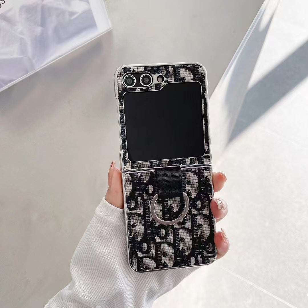 Designer-Inspired Fabric Ring Case for Samsung Z Flip