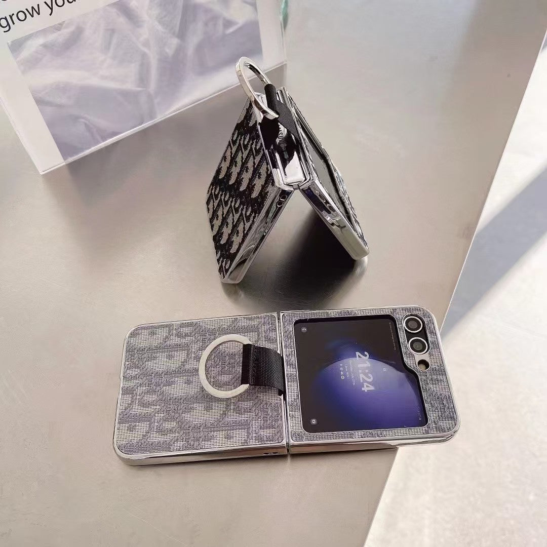 Designer-Inspired Fabric Ring Case for Samsung Z Flip