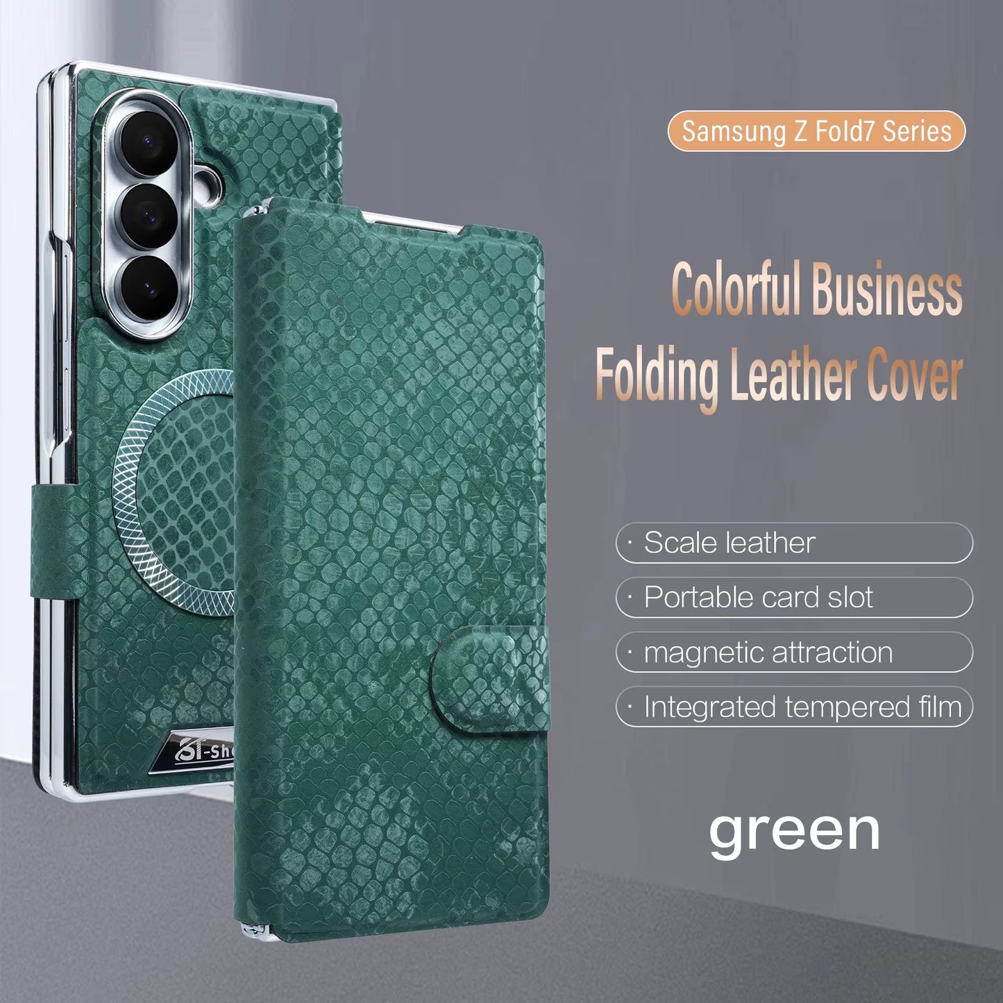 Supreme Business Folding Stand Leather Case for Samsung Z Fold