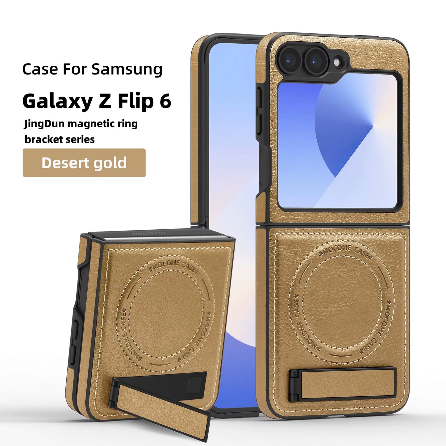 Shockproof Magnetic Leather Case with Stand – Z Flip 5/6/7