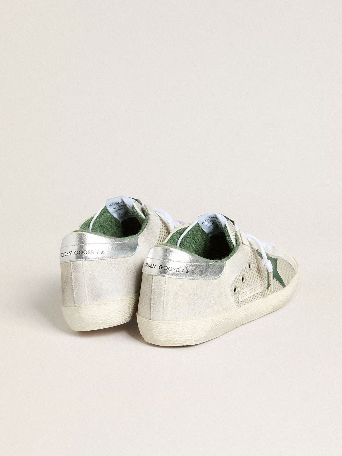 LTD Baskets – Suede & White Mesh with Green Leather Star Edition