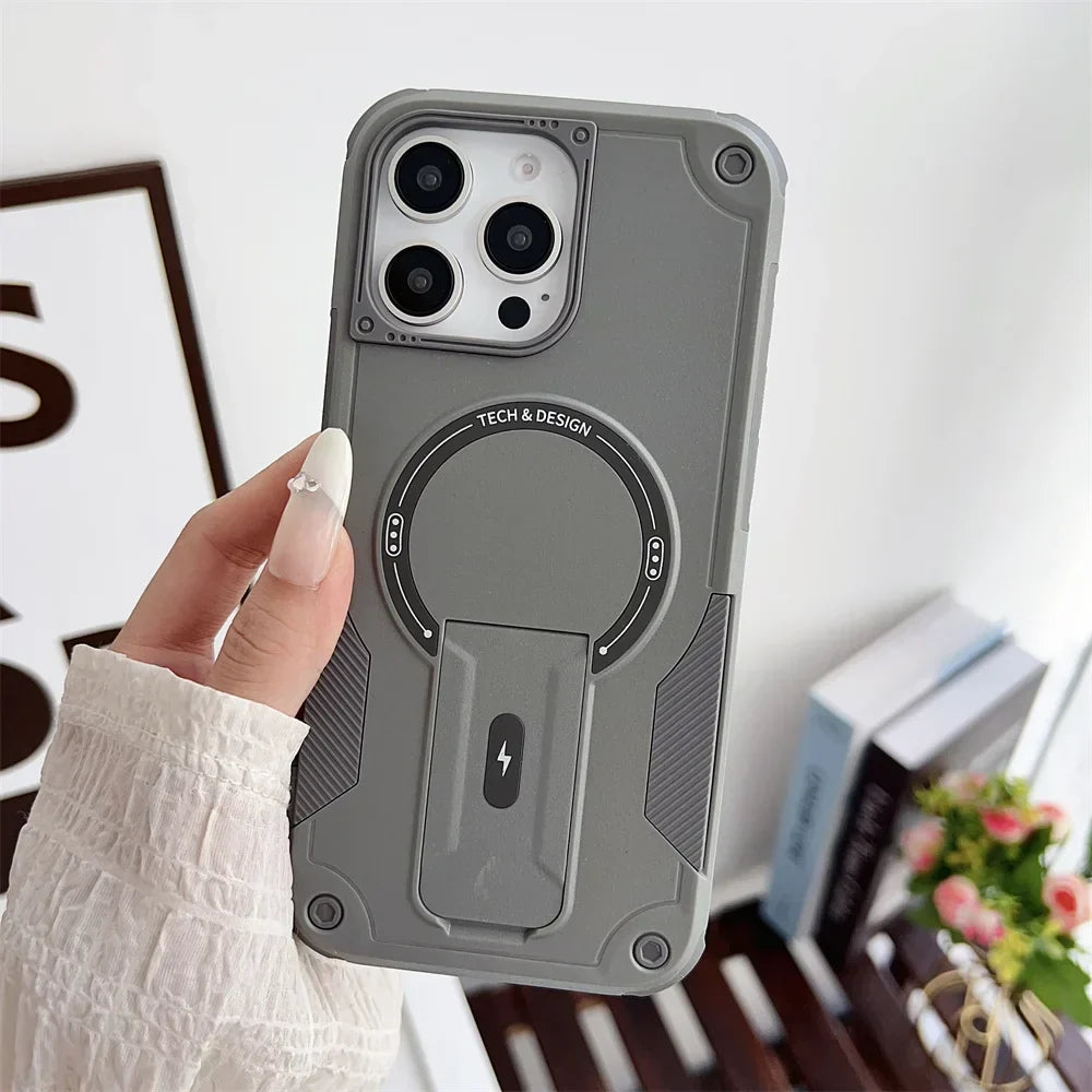 MagSafe Fold Stand Case for iPhone 11-16 Pro Max