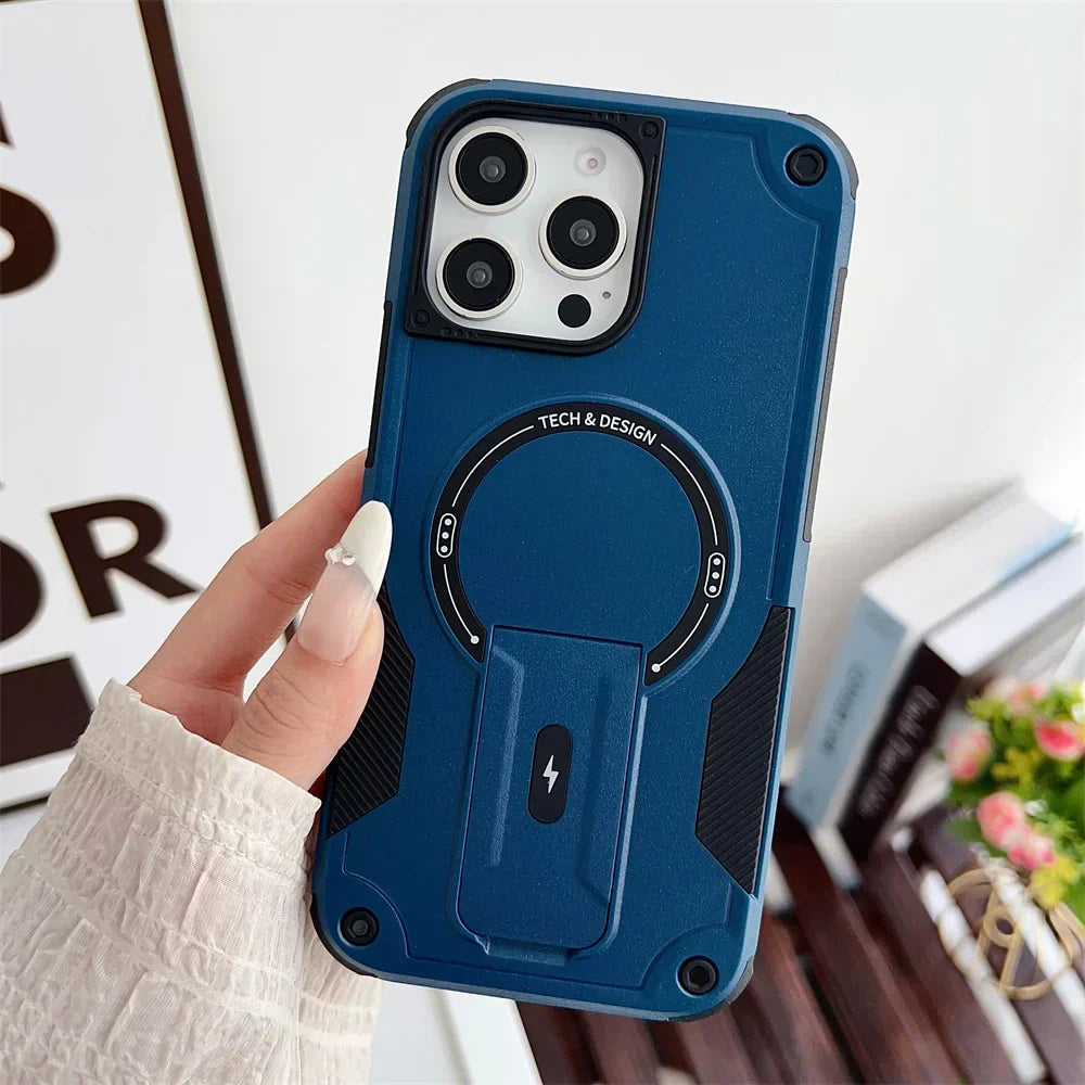 MagSafe Fold Stand Case for iPhone 11-16 Pro Max
