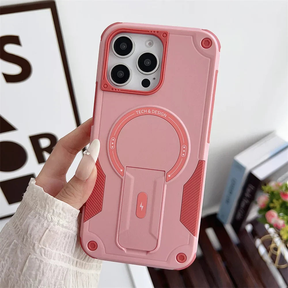 MagSafe Fold Stand Case for iPhone 11-16 Pro Max
