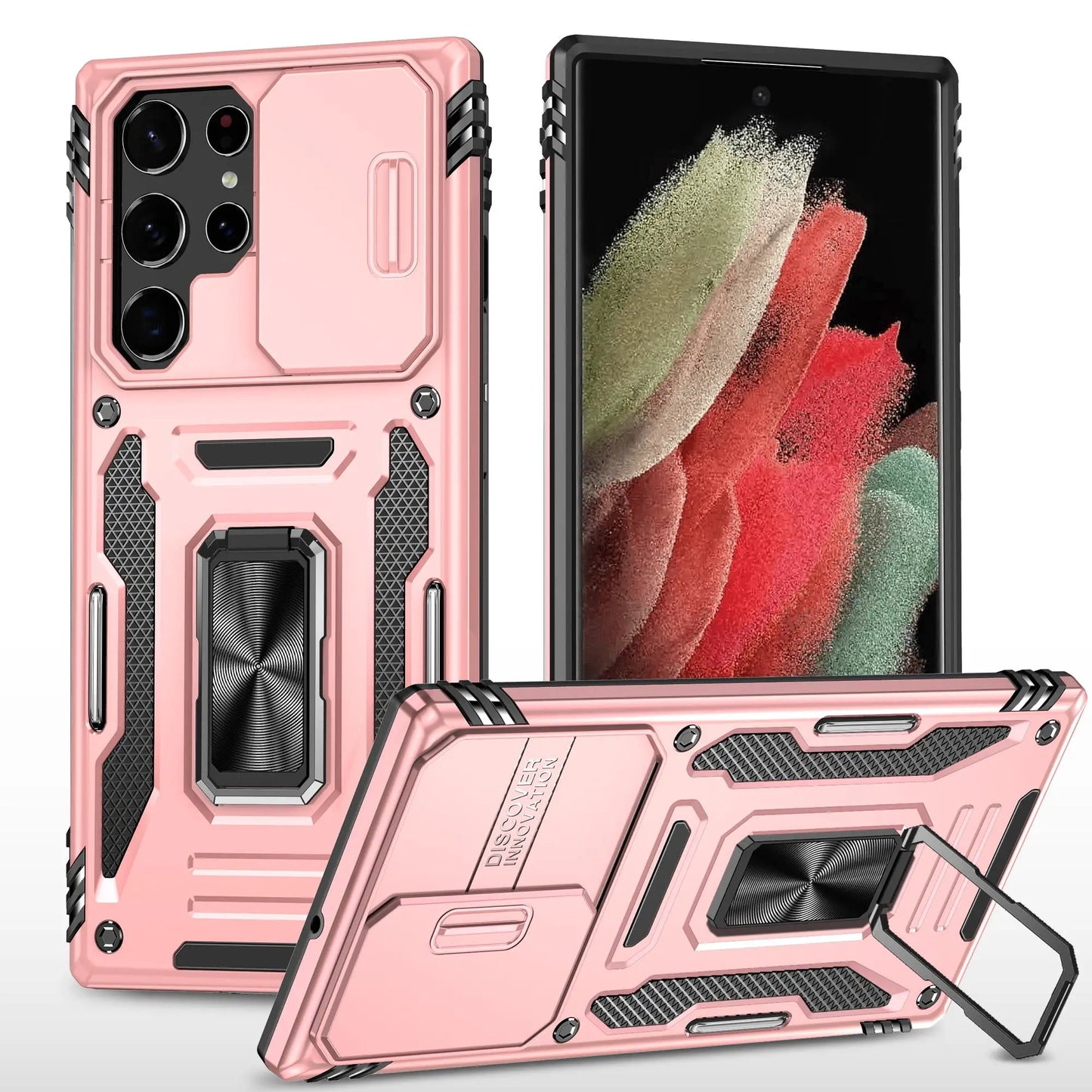 Slide Camera Full-Body Shockproof Rugged Military-Grade Case for Samsung Galaxy S