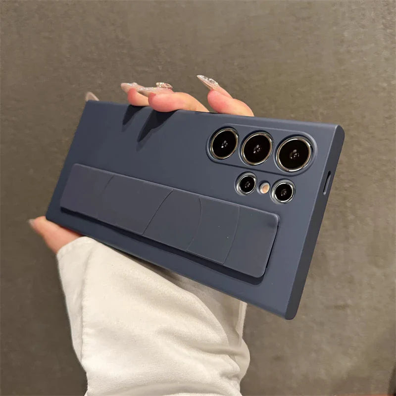 Luxury Matte Strap Shockproof Case for Samsung Galaxy S