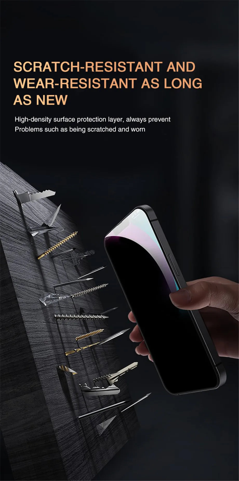 Anti-Spy Tempered Glass Privacy Screen Protector for iPhone Series