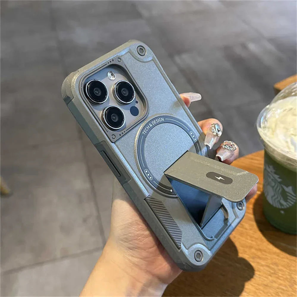 MagSafe Fold Stand Case for iPhone 11-16 Pro Max