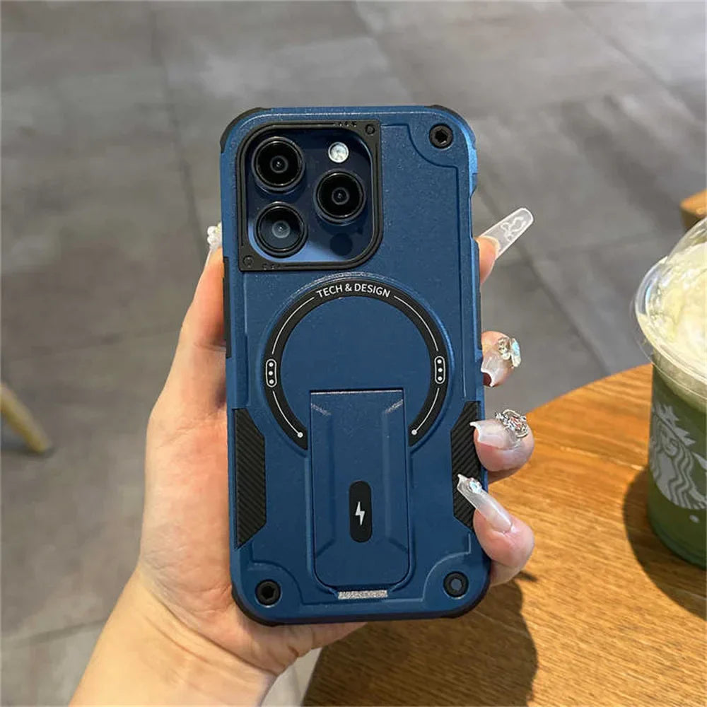 MagSafe Fold Stand Case for iPhone 11-16 Pro Max