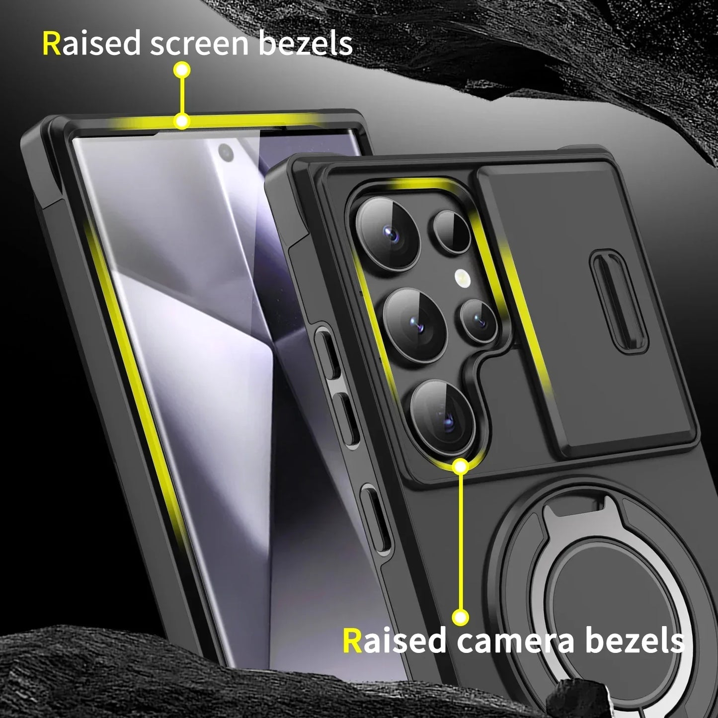 Armor Magnetic Bracket Case for Samsung Galaxy S Series