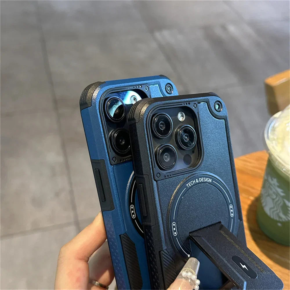 MagSafe Fold Stand Case for iPhone 11-16 Pro Max