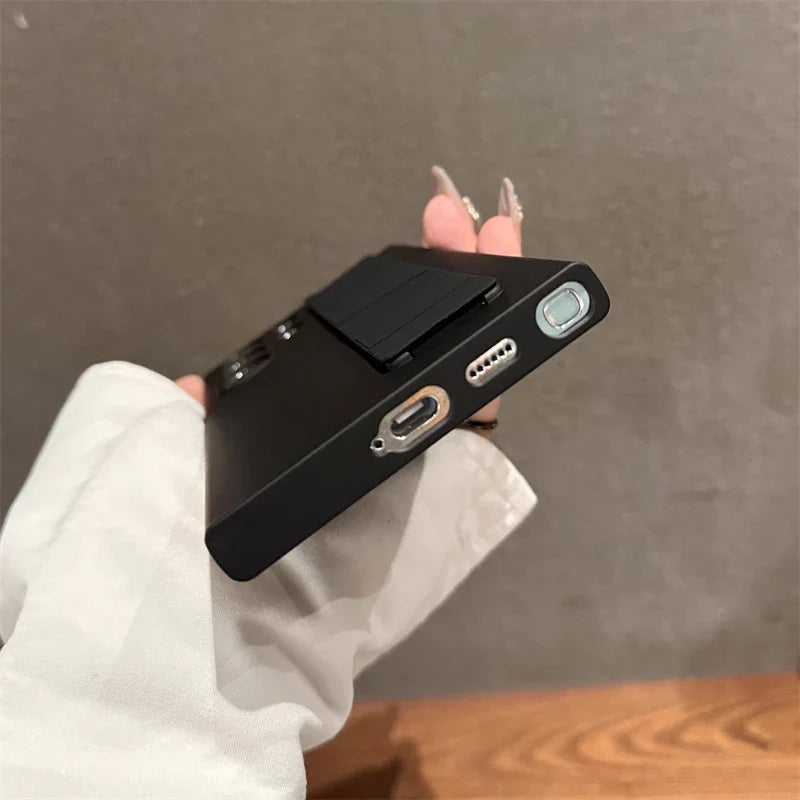 Luxury Matte Strap Shockproof Case for Samsung Galaxy S