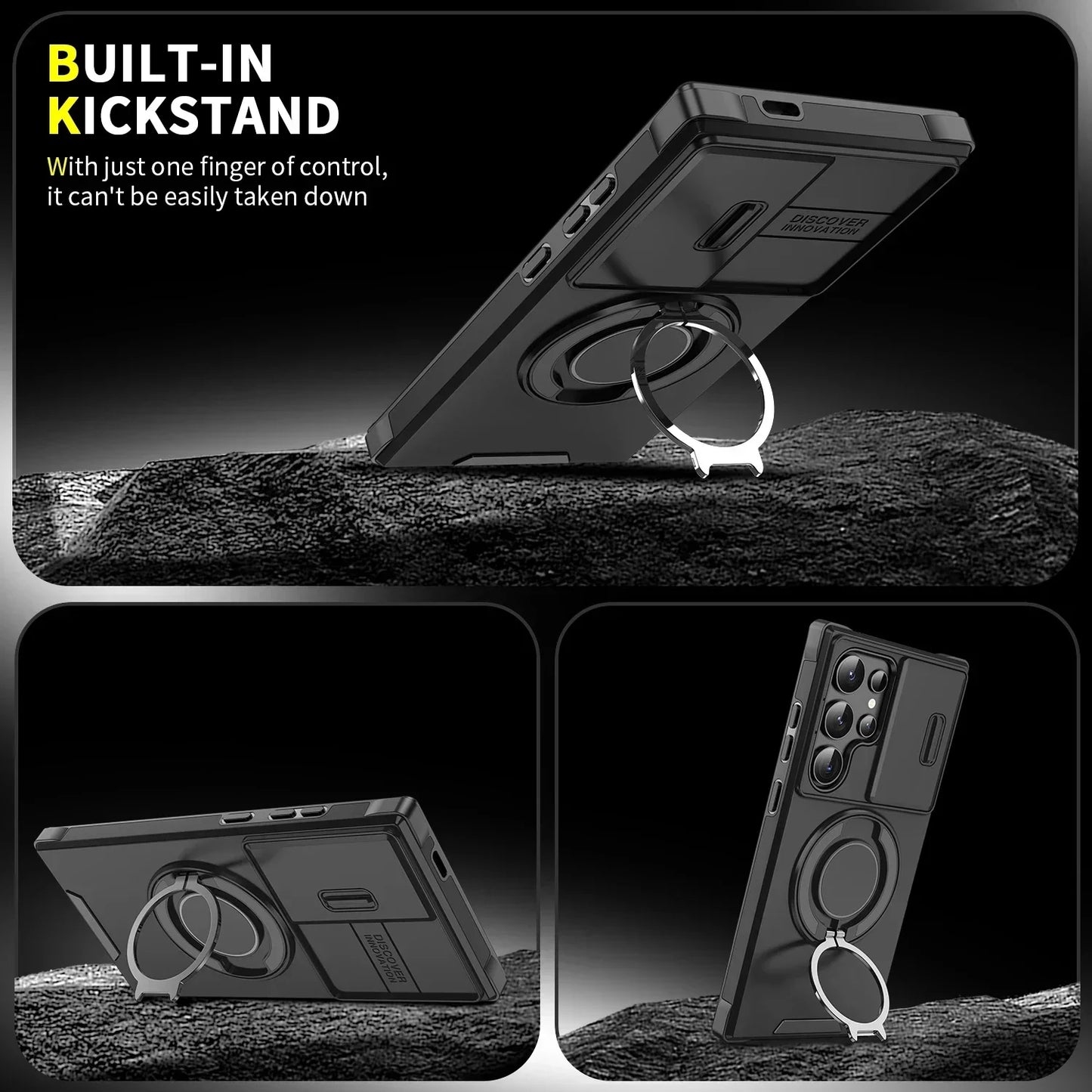 Armor Magnetic Bracket Case for Samsung Galaxy S Series
