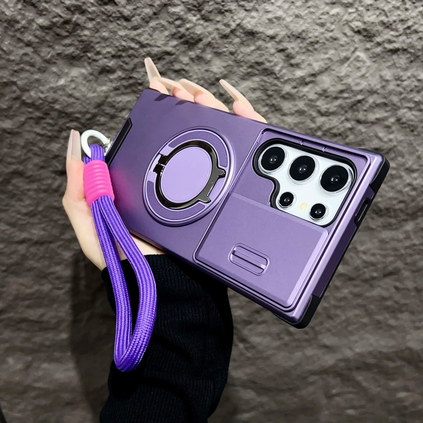 Armor Magnetic Bracket Case for Samsung Galaxy S Series
