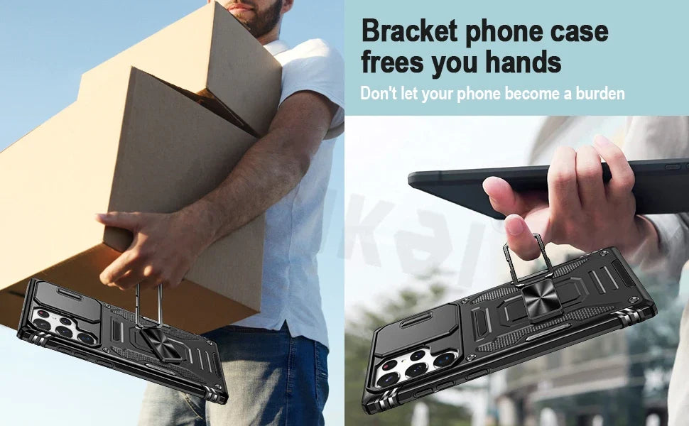 Slide Camera Full-Body Shockproof Rugged Military-Grade Case for Samsung Galaxy S