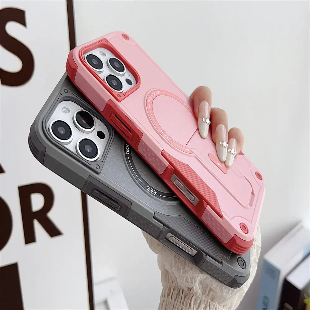 MagSafe Fold Stand Case for iPhone 11-16 Pro Max