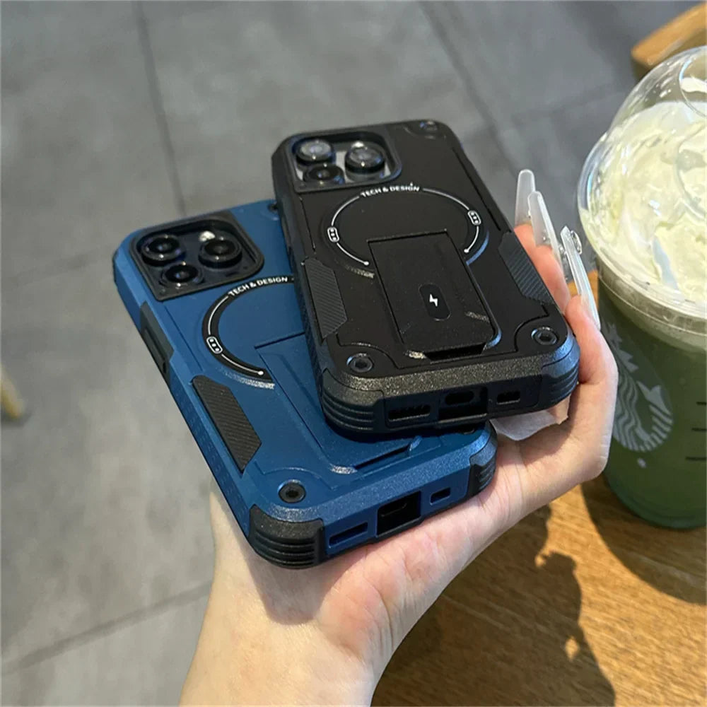MagSafe Fold Stand Case for iPhone 11-16 Pro Max