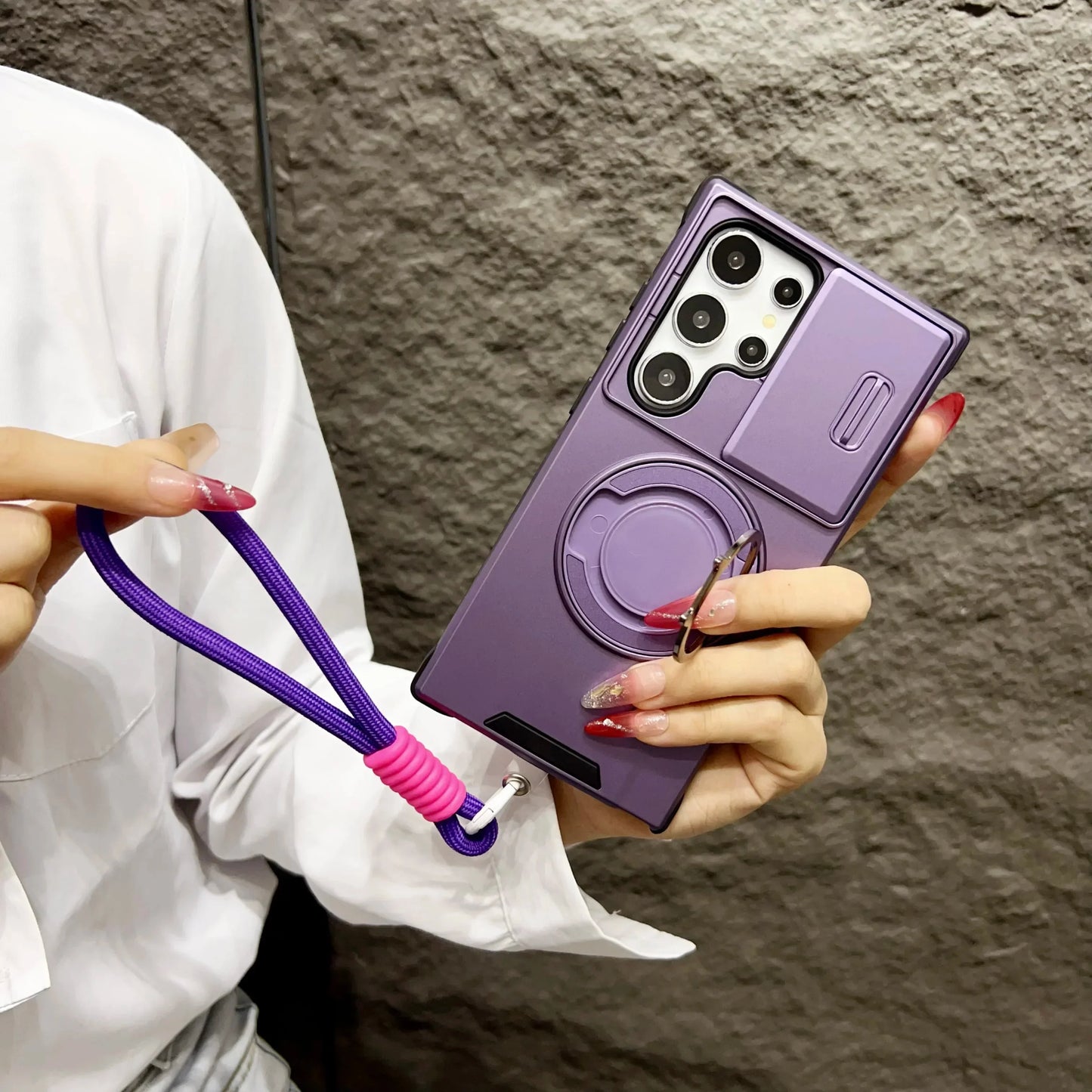 Armor Magnetic Bracket Case for Samsung Galaxy S Series