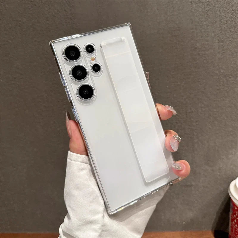 Luxury Matte Strap Shockproof Case for Samsung Galaxy S