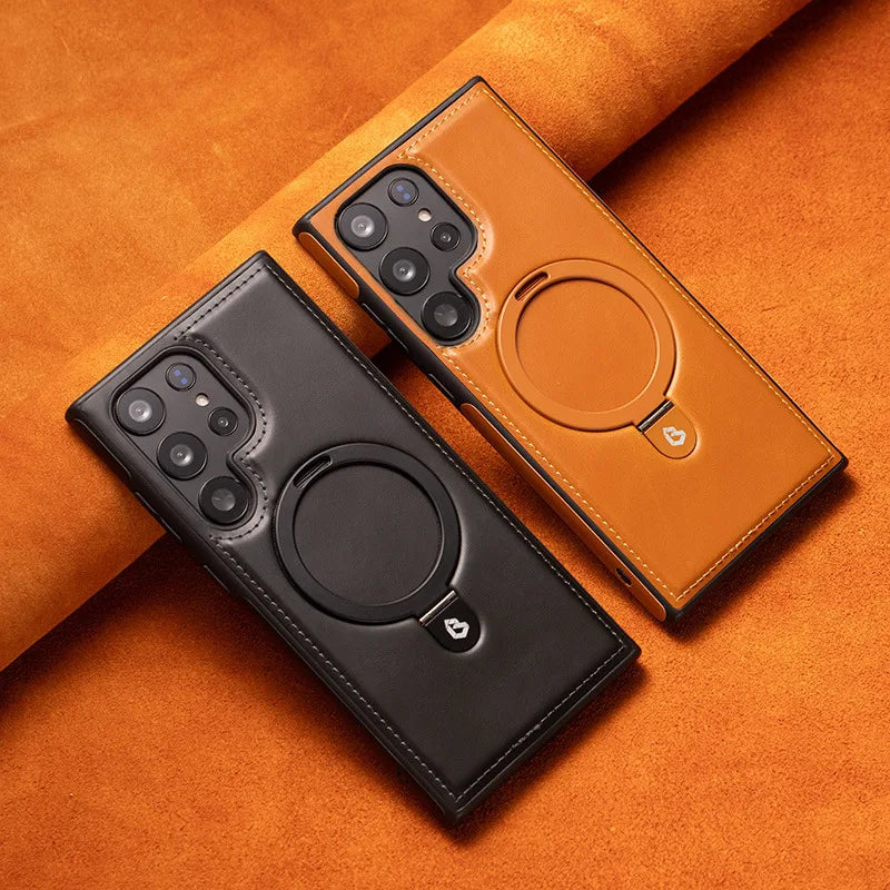 Luxury PU Leather Magnetic Stand Case for Samsung Galaxy S Series