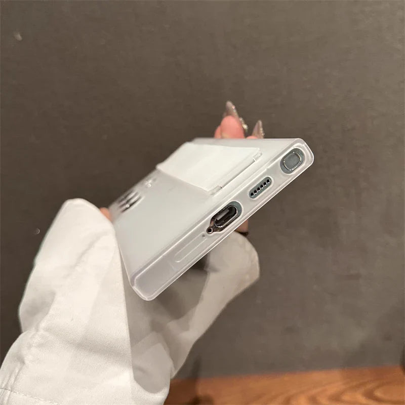Luxury Matte Strap Shockproof Case for Samsung Galaxy S