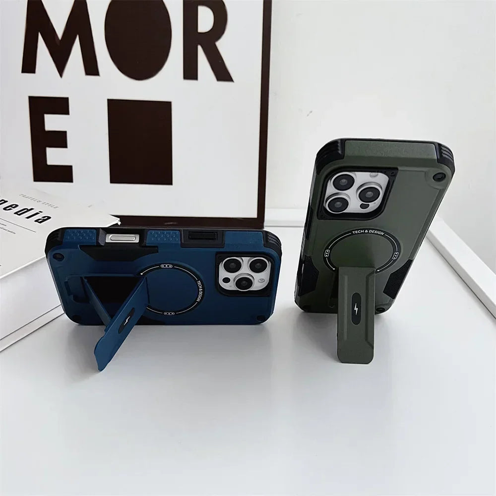 MagSafe Fold Stand Case for iPhone 11-16 Pro Max