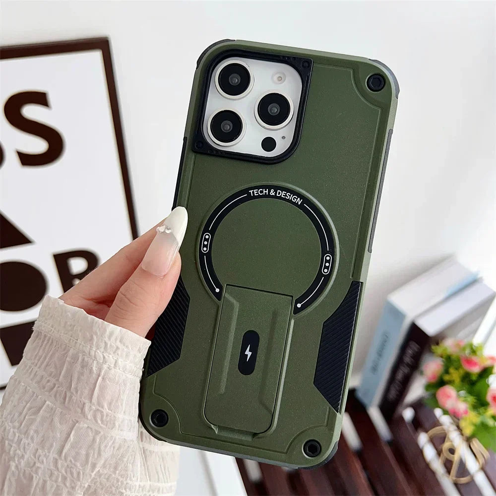 MagSafe Fold Stand Case for iPhone 11-16 Pro Max