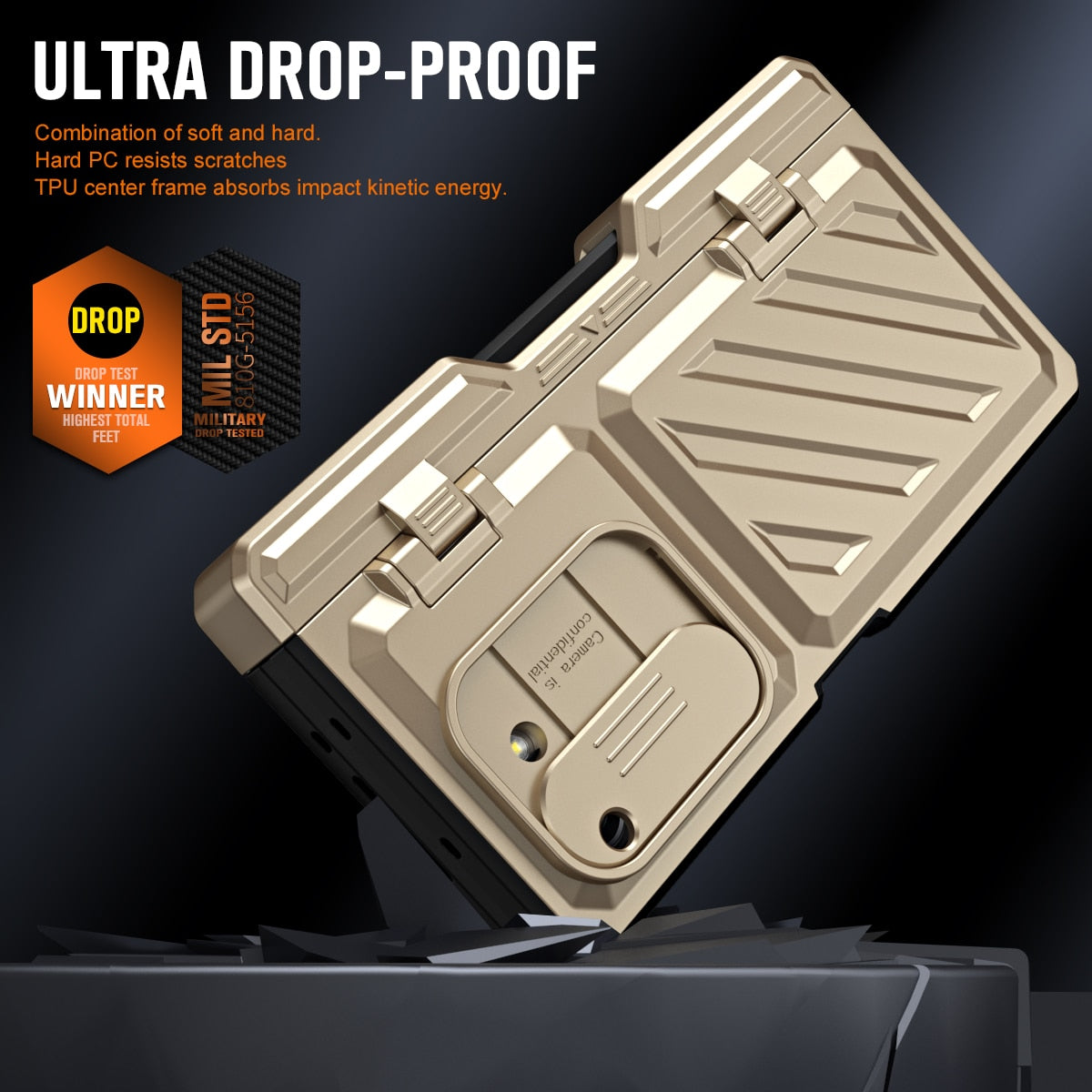 Hinge Armor Shockproof Magnetic Case For Samsung Galaxy Z Fold