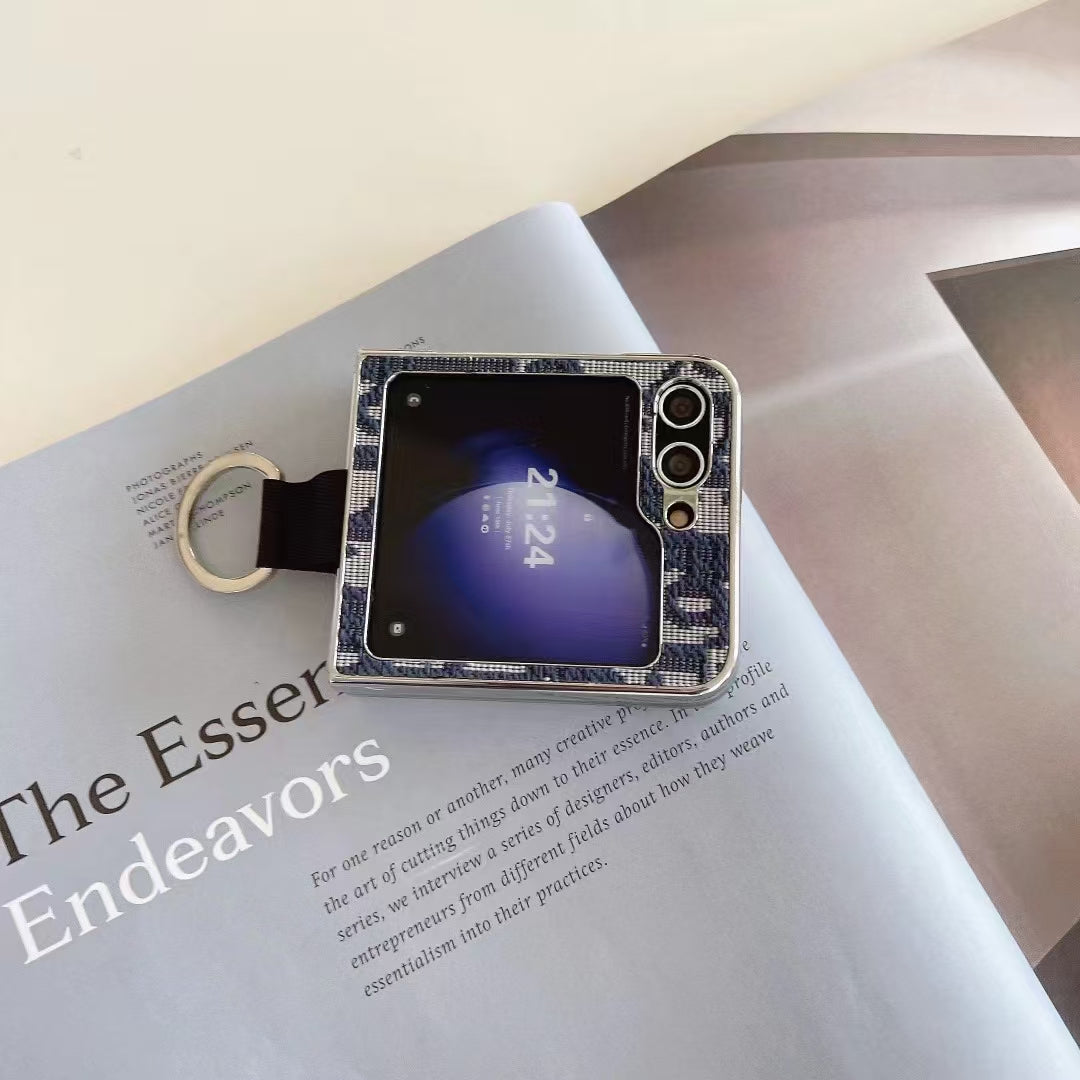 Designer-Inspired Fabric Ring Case for Samsung Z Flip