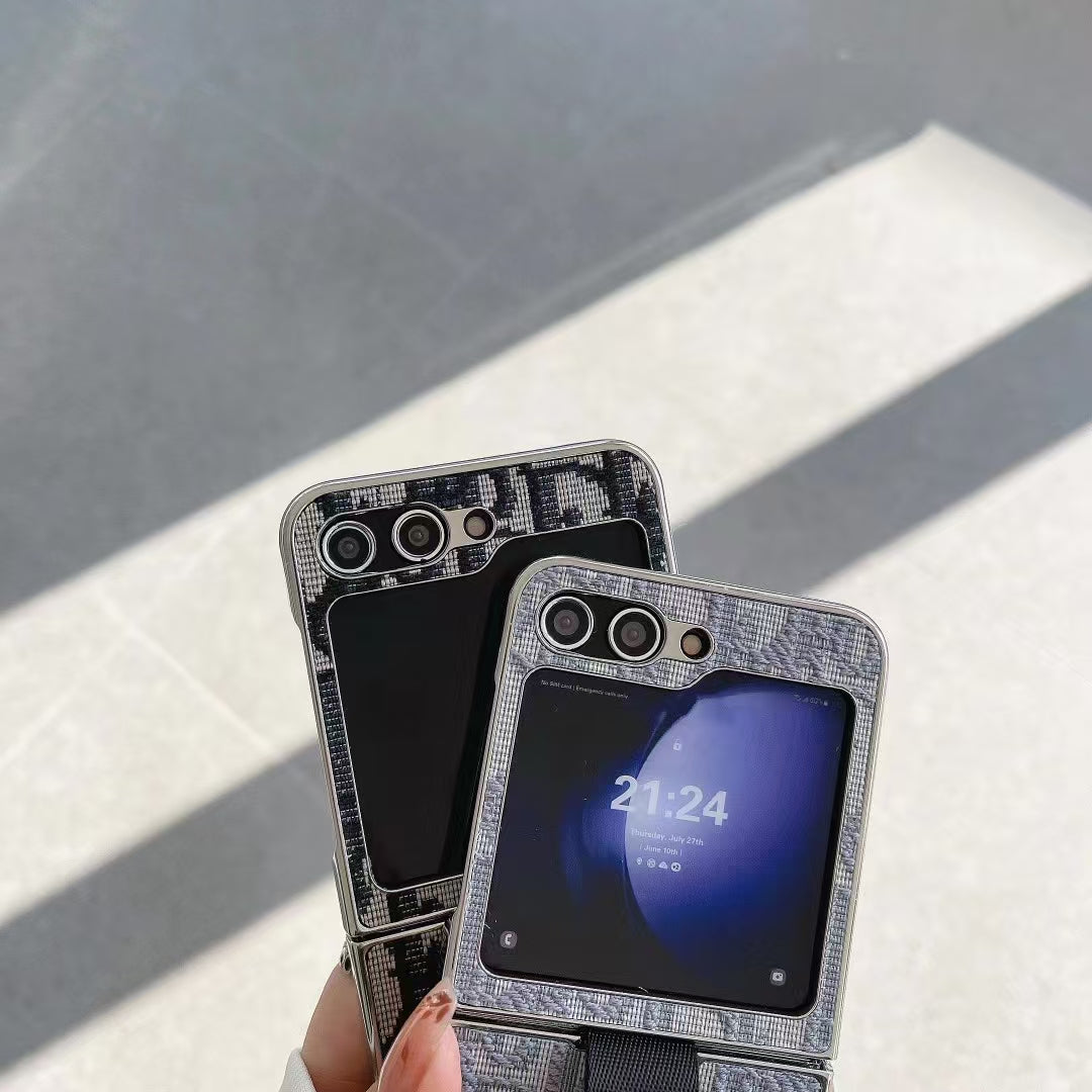 Designer-Inspired Fabric Ring Case for Samsung Z Flip