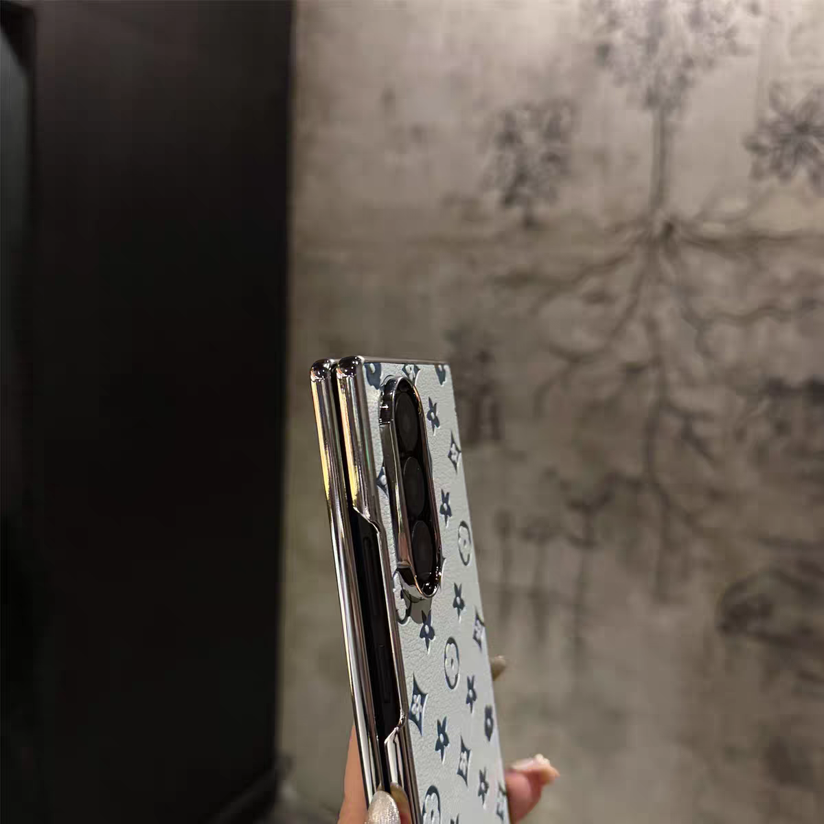 Monogram Leather Case for Samsung Galaxy Z Fold Series