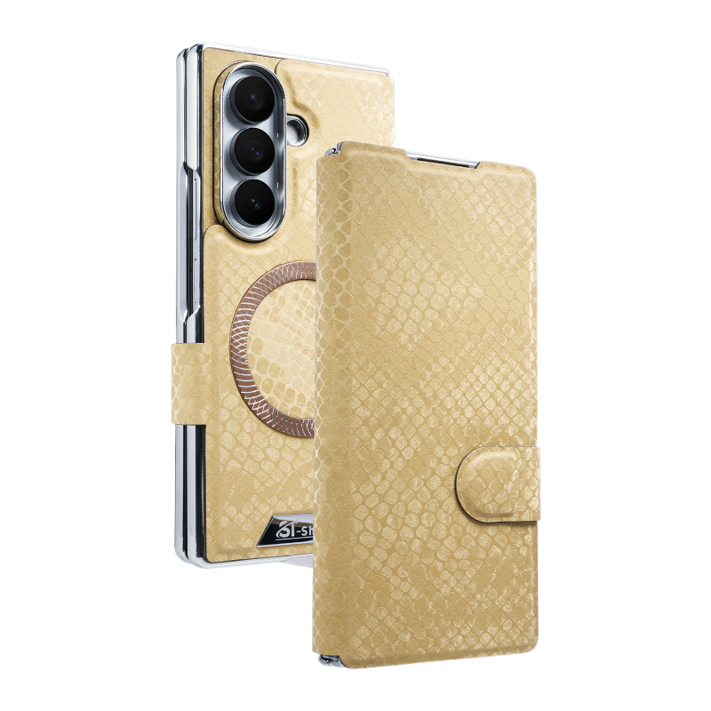 Elegant Snake-Texture Leather Flip Case for Samsung Z Fold