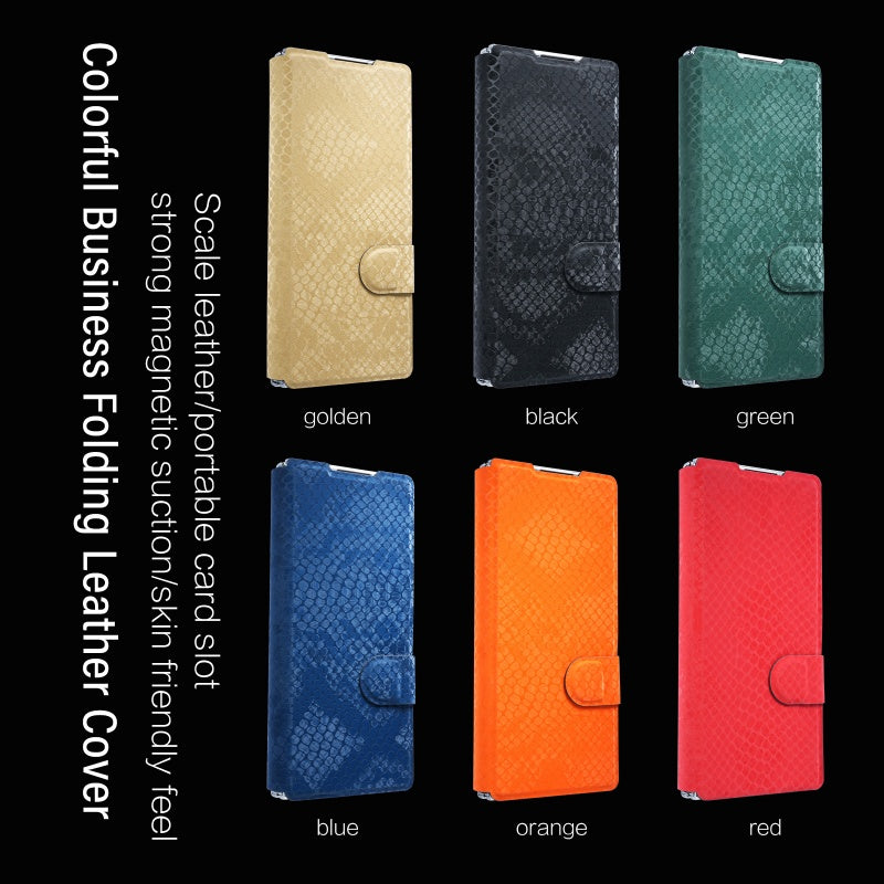 Elegant Snake-Texture Leather Flip Case for Samsung Z Fold