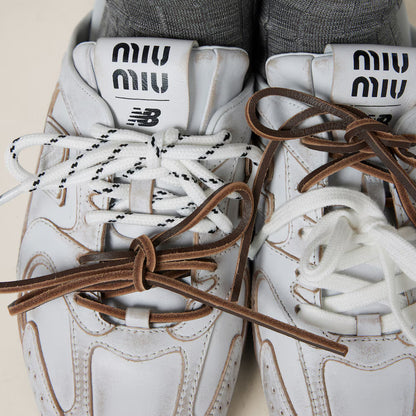 530 SL Mules – Bleached Leather & Gum Sole White Edition