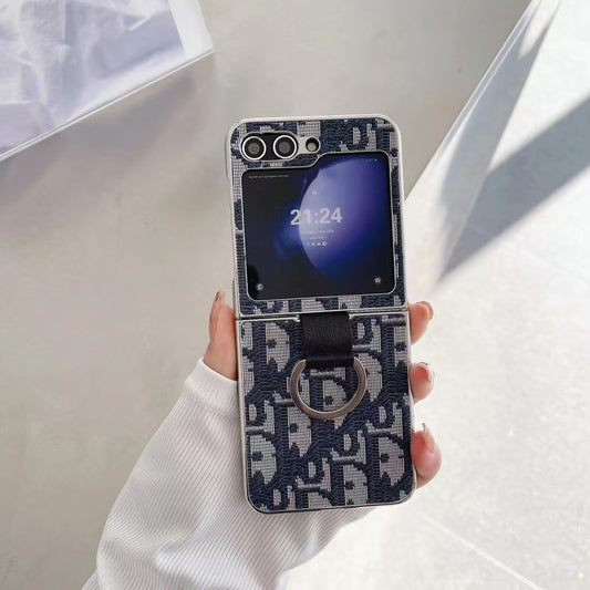 Designer-Inspired Fabric Ring Case for Samsung Z Flip