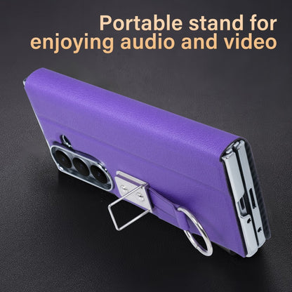 Premium Leather Strap Ring Case for Samsung Z Fold Series