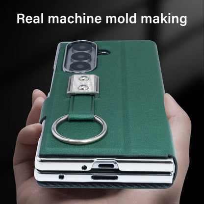 Premium Leather Strap Ring Case for Samsung Z Fold Series