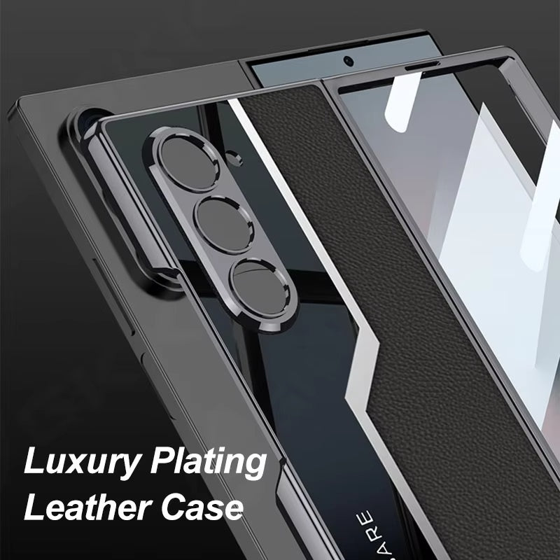 Luxury Plating Leather Case for Samsung Z Fold Series