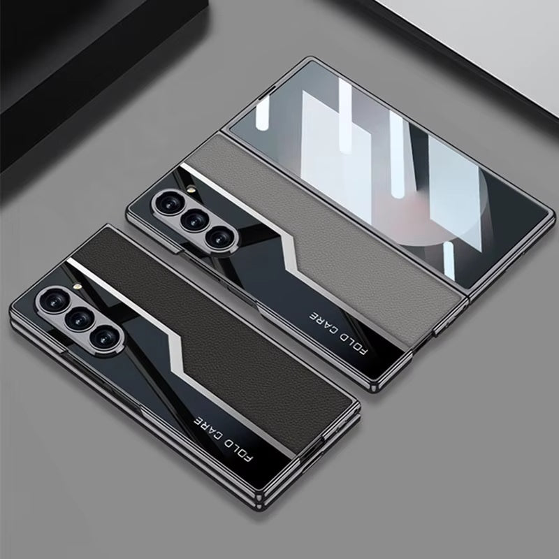 Luxury Plating Leather Case for Samsung Z Fold Series