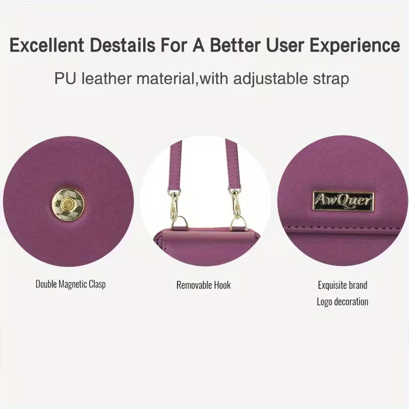 Foldable Phone Pouch with Long Strap – Premium LIU Phone Bag for Samsung Z Flip Series