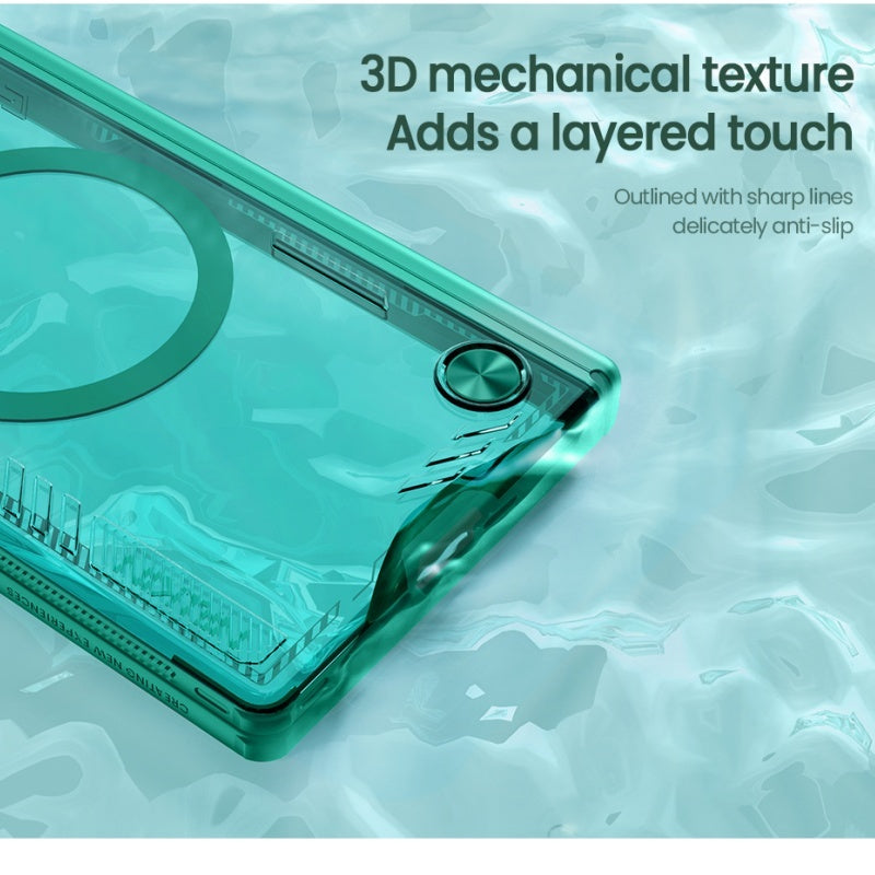 Galaxy Z Fold Magnetic Transparent Case With Foldable Kickstand