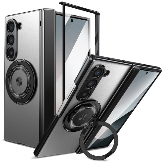 Magnetic Ring Armor Case for Samsung Z Fold 5 / 6 / 7 + Front Frame