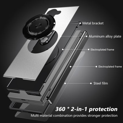 Magnetic Ring Armor Case for Samsung Z Fold 5 / 6 / 7 + Front Frame