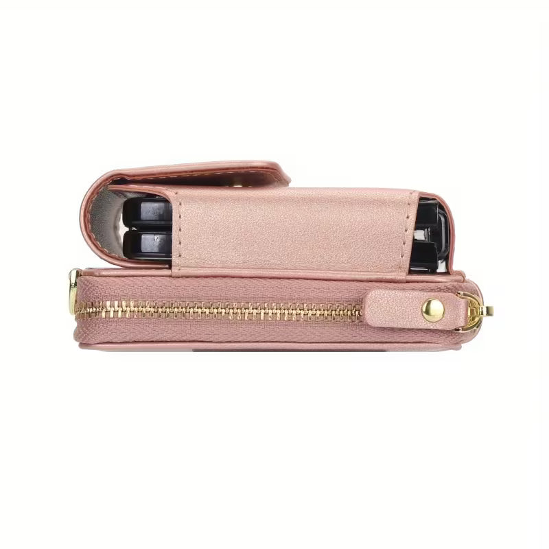 Foldable Phone Pouch with Long Strap – Premium LIU Phone Bag for Samsung Z Flip Series