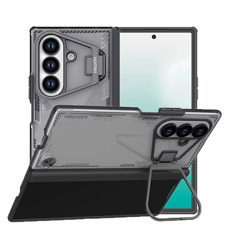 Galaxy Z Fold Magnetic Transparent Case With Foldable Kickstand