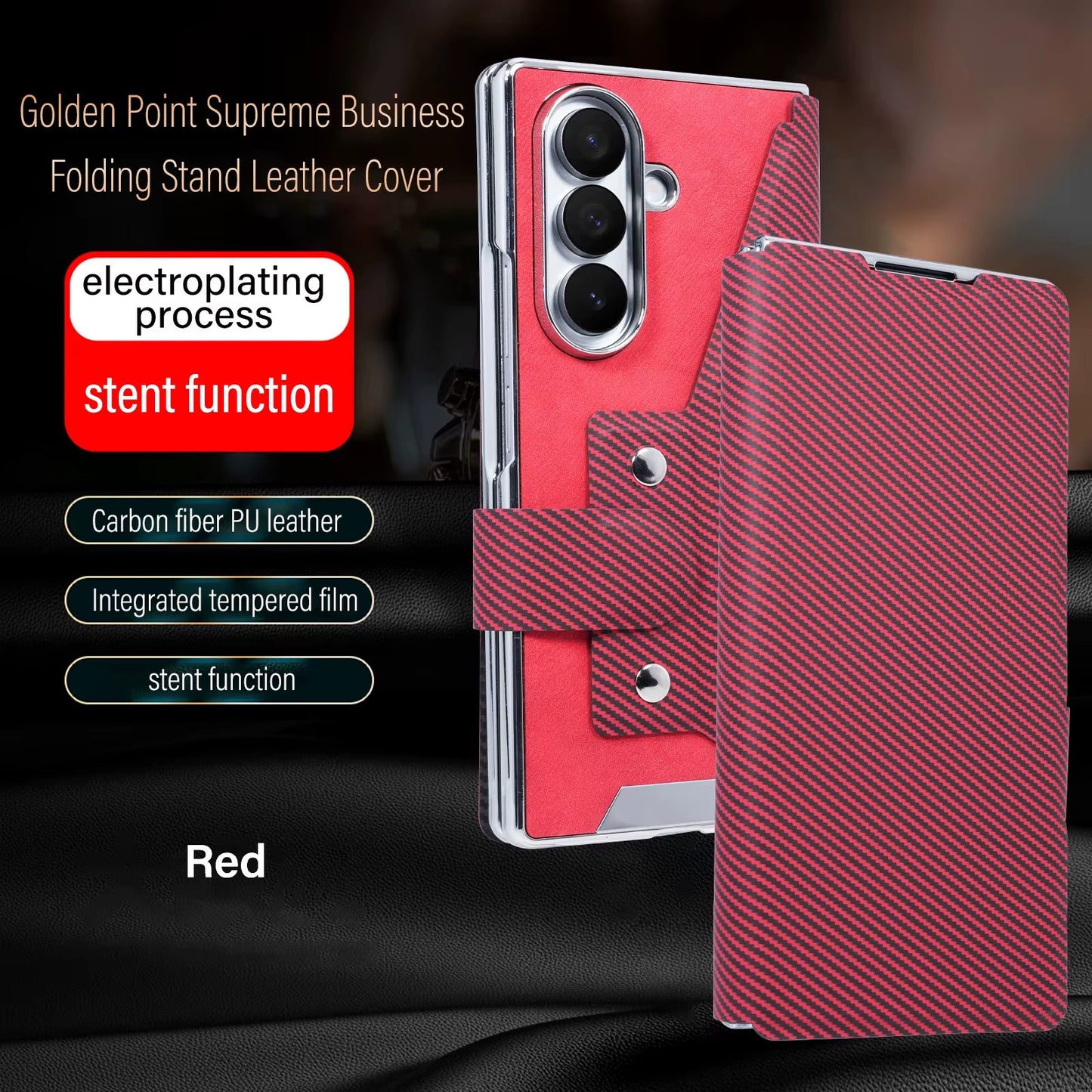Supreme Business Folding Stand Leather Case for Samsung Z Fold