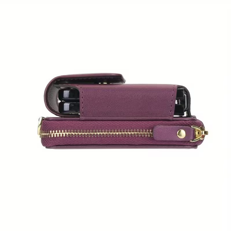 Foldable Phone Pouch with Long Strap – Premium LIU Phone Bag for Samsung Z Flip Series